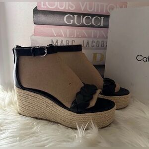 NEW Calvin Klein Thea Wedge
Espadrille Sandals - Sz 9.5